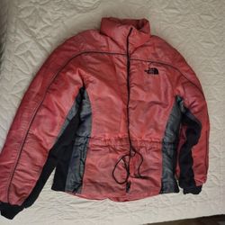 Red/Blk North Face Coat
