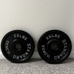 Pair of 25lb Weight Plates 2” Olympic