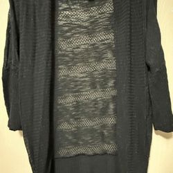 Women’s Navy Blue Open Front Light Weight Cardigan Size Large 