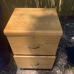 Free Mid Century Modern Solid Wood File Cabinet