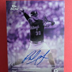 2025 Topps Black & White - Paul Skenes #008A Purple Autographs /25 (AU)
