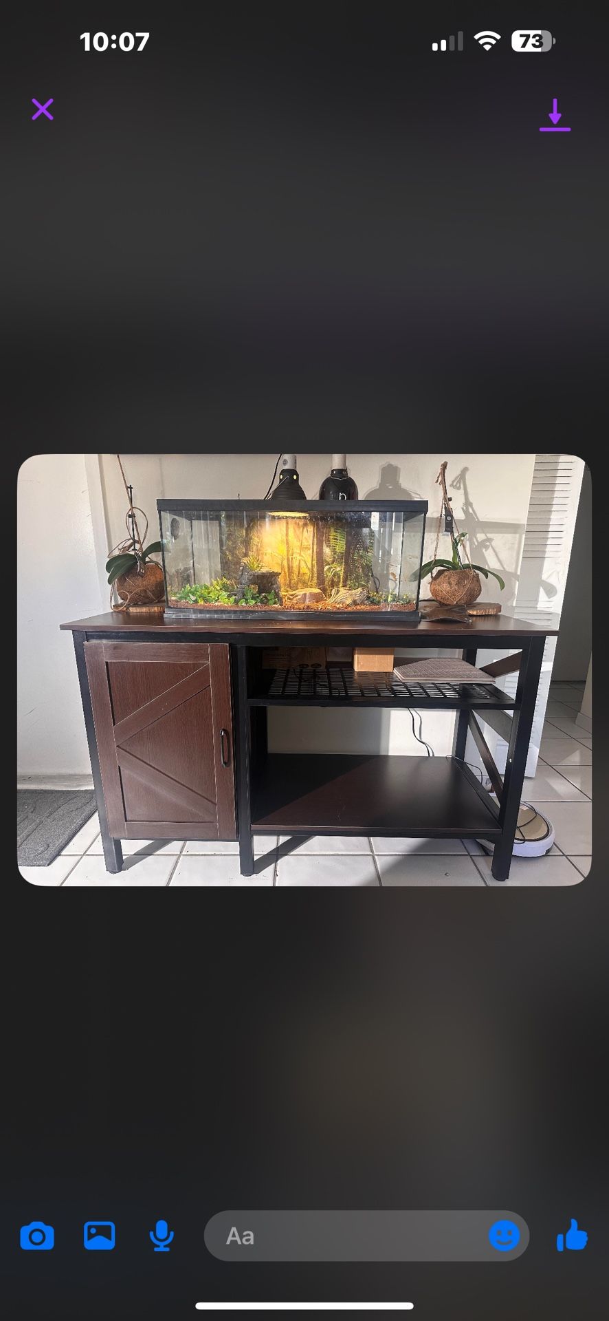 Heavy Duty Metal Aquarium Stand , 55-75 Gallon Fish Tank Stand with Cabinet Accessories Storage