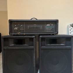 Carvin Speakers And Peavy Amplifier 