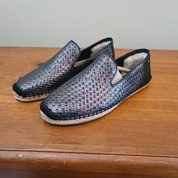 UGG Womens Sandrinne Snake 1011193 Espadrilles Slip On Loafers Black Size 9