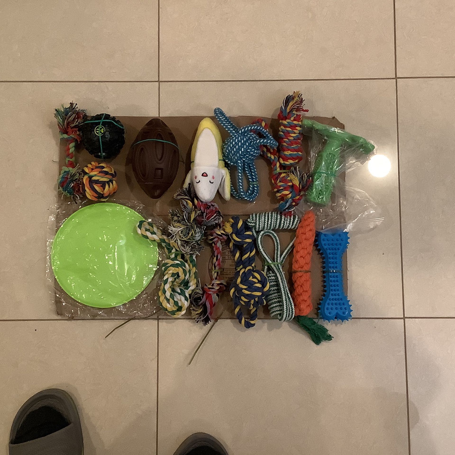 14 PCS Dog Chew Toys Bundle Squeaky And Rope For Puppy And Small Dogs