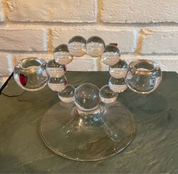 Imperial Glass Candlewick Twin Candleholder