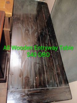 Dark Wood Entryway Table