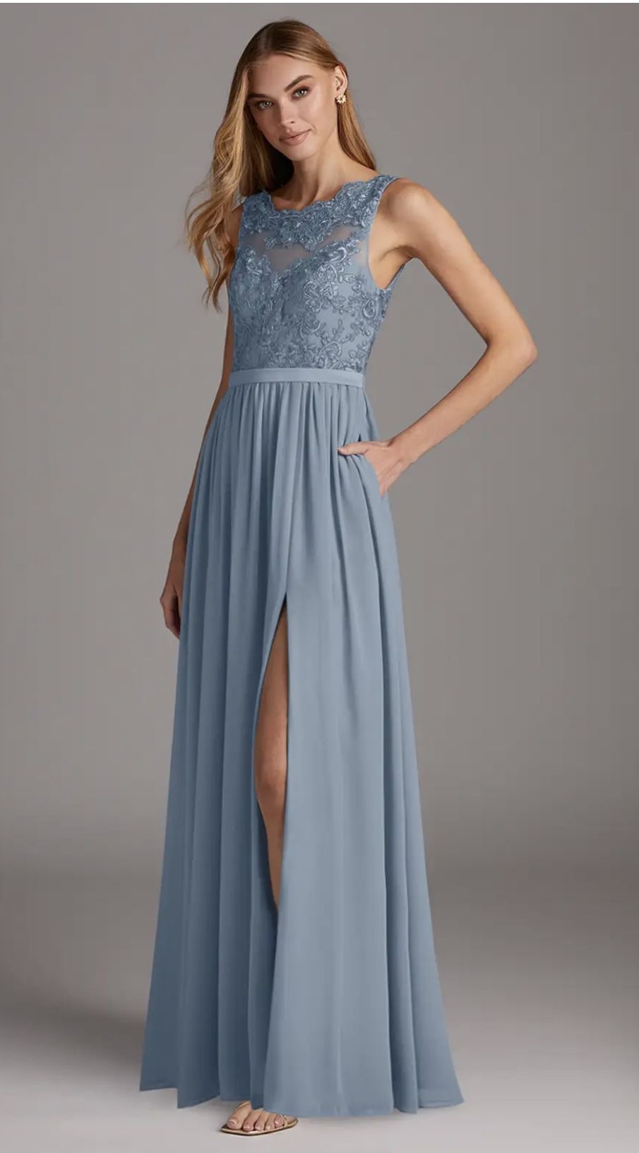 Dusty blue Bridesmaid/Formal Dress