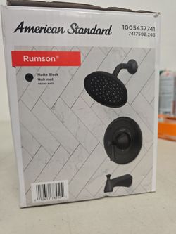 Shower Faucet with 1.8 GPM in Matte Black (Valve Included)