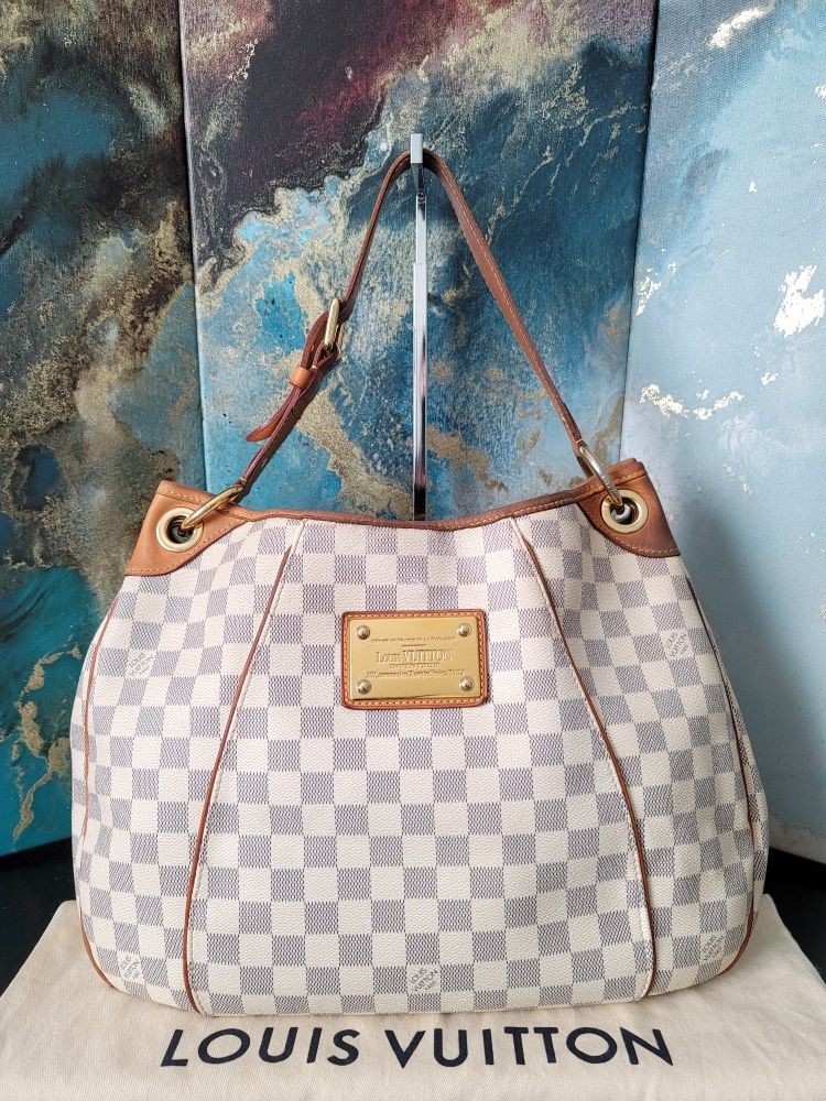 Authentic Louis Vuitton Galliera PM Damier Azur Shoulder Bag