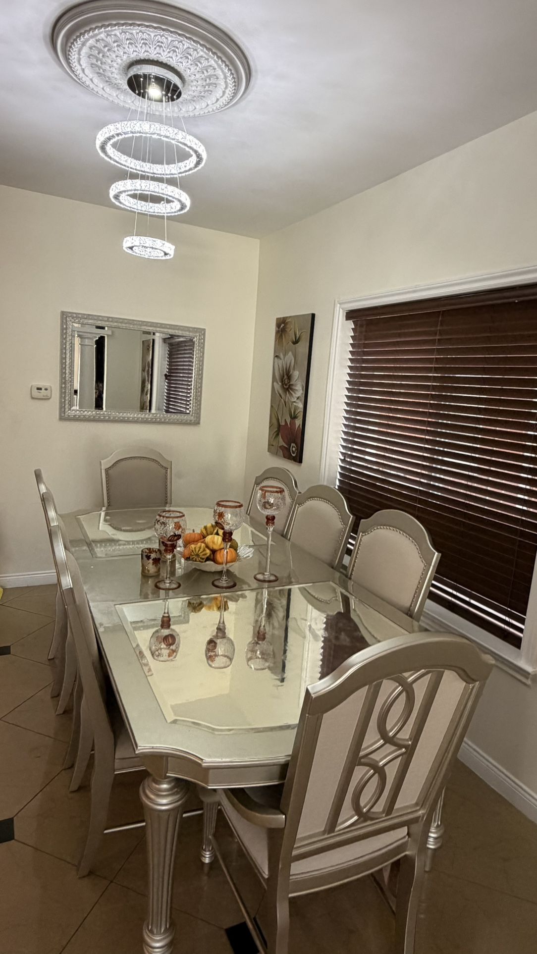 Dinning Table With 8 Chairs- LIKE NEW