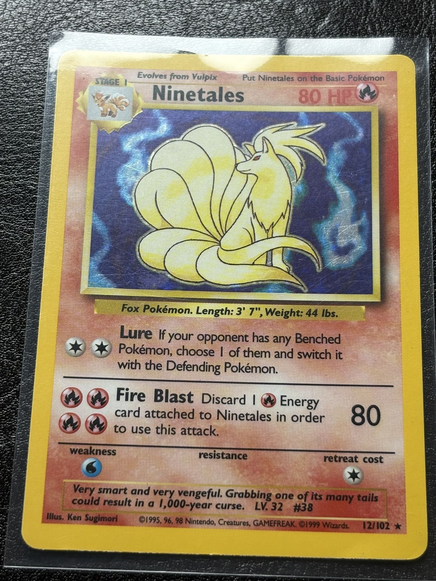 Ninetales Holo Vintage Pokemon Card