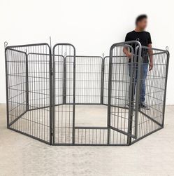 (New in box) $115 Heavy Duty 40” Tall x 32” Wide x 8-Panel Pet Playpen Dog Crate Kennel Exercise Cage Fence Play Pen