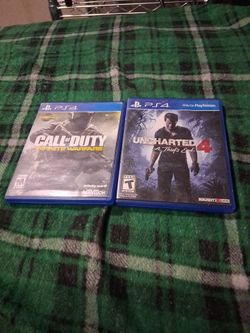 Call of duty and uncharted 4 ps4 gamez