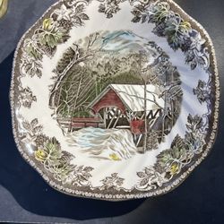 The friendly village Square salad plate by Johnson Brothers $18 each