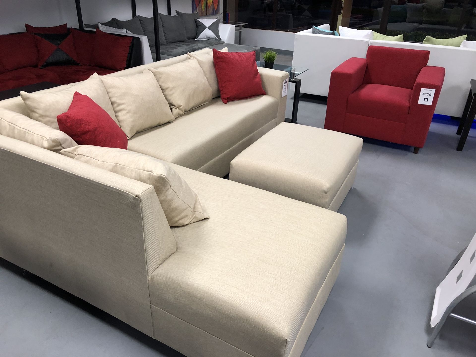 Sectional sofa only or complete living room set couch