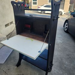 Antique Secretary Desk with Drop-Front Writing Surface