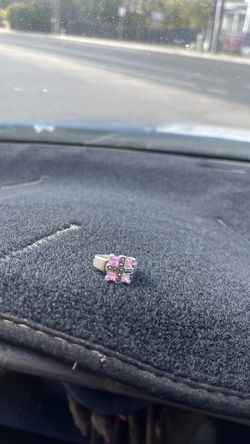 925 silver ring pink stones n margarita preowned