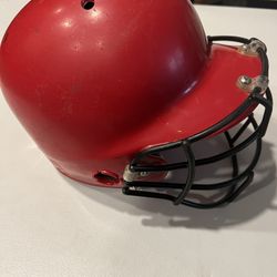Red Softball/Baseball Helmet M