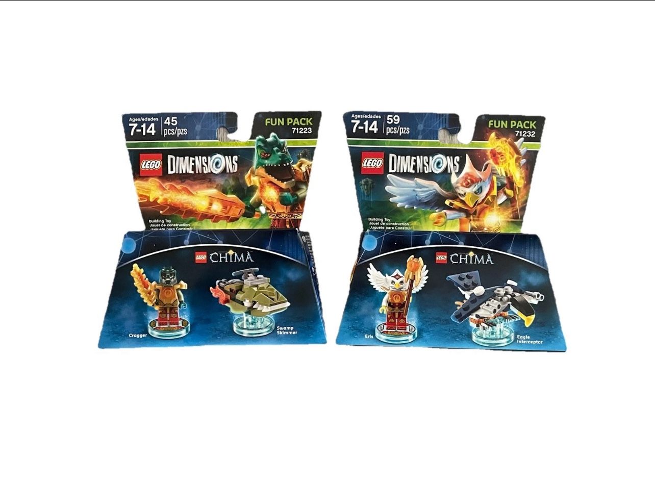 Lego Dimensions: Legends of Chima: Cragger (71223) & Erin (71232) Sealed NEW