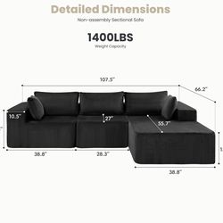 Brand New Boneless Modular Cloud Couch