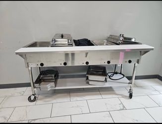 Brand New Commercial Electric Steam Table / Food Warmer – Stainless Steel