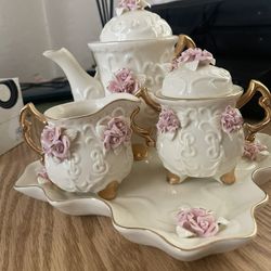Porcelain Miniature Tea Set