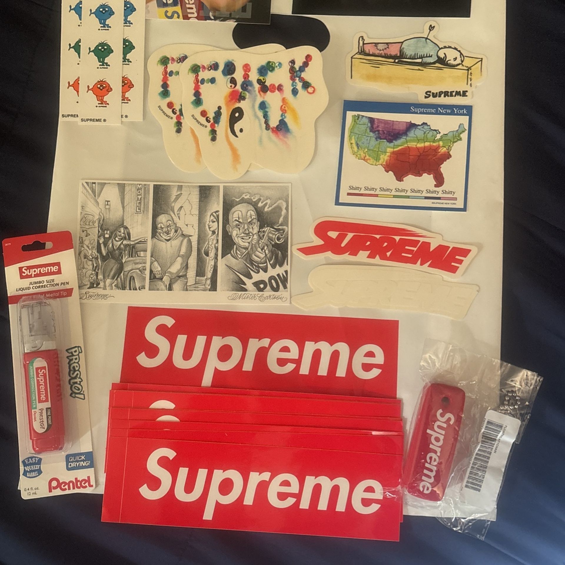Supreme Stickers And Accessories