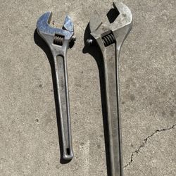 Crescent Wrench 15” And 18”