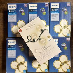 Phillips G40 LED Globe Lights, Warm White,  7 Boxes