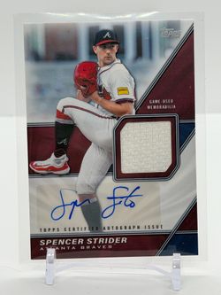 Spencer Strider Patch Auto /99 mlb topps series 2