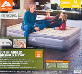 Ozark Trail Queen Airbed with Built-In AC Pump