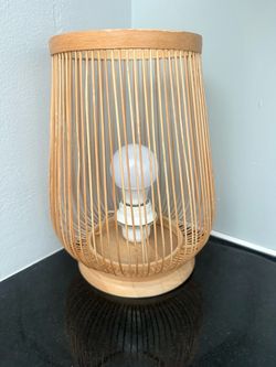 Boho Rattan Table Lamp