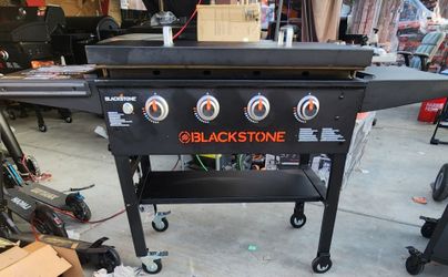 Blackstone Original Outdoor Griddle, 36 Inch 4-Burner Flat Top Grill with Hard Cover, Black