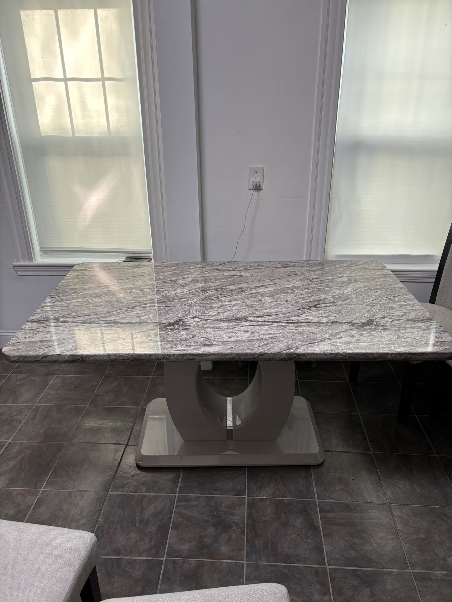 ✨Modern Marble-Style Dining Table – Seats 6