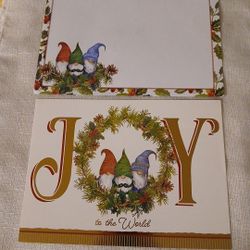 Big Joy Gnome Christmas Card With Matching Envelope. 