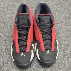 Nike Air Jordan 14 Retro Toro Gym Red Black 487524-006 Youth Size 4Y