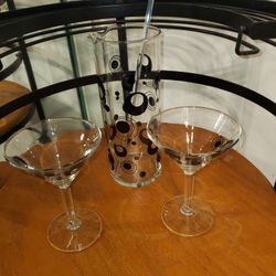 The Libbey Glass Cocktail Martini Pitcher set