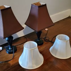Duel Table Lamps w/changeable Shades