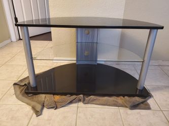 Tv Stand With Glass Shelf