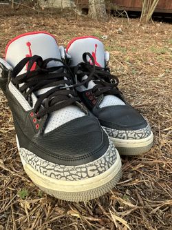  pair of Nike Air Jordan 3 Retro "Black Cement" sneakers. Size 13