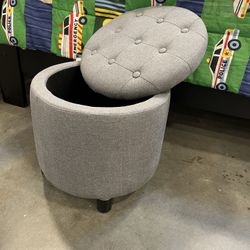 Storage Ottoman Button Tufted Lid