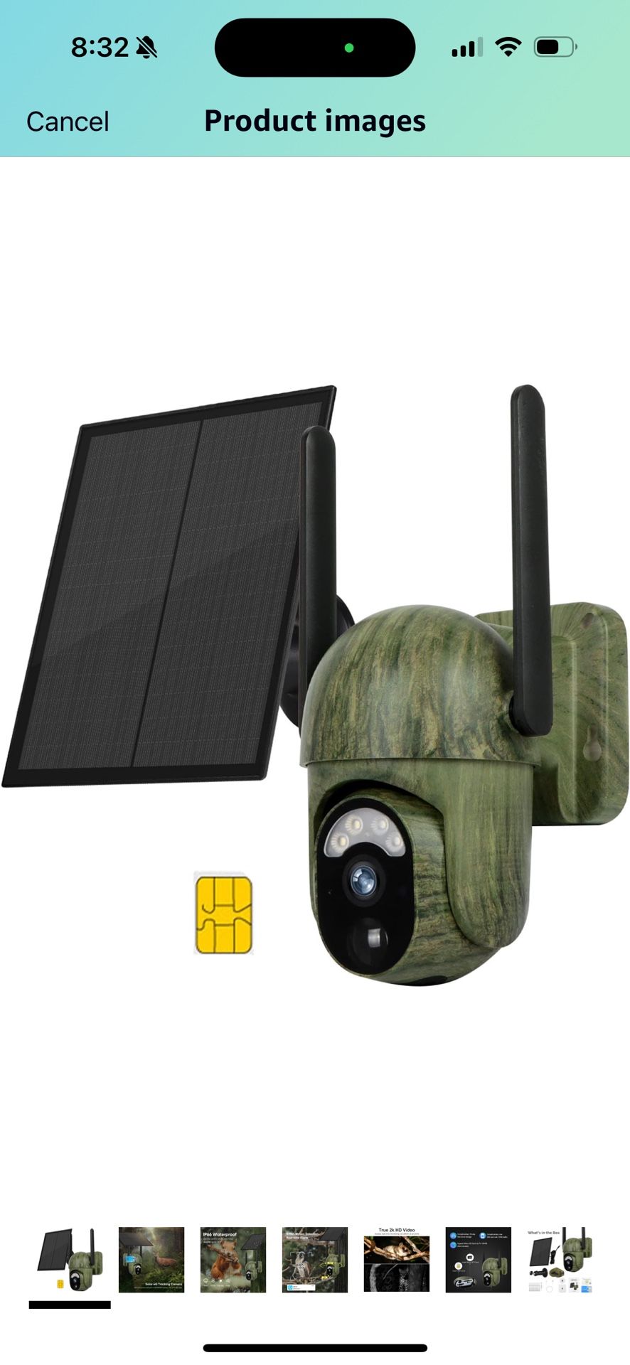 4G LTE Cellular Trail Game Camera with SIM Card 360° View, Live 2K