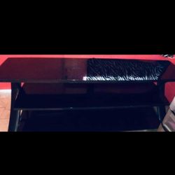 Long Glass TV Stand Like New 