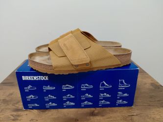Birkenstock Kyoto Slides. Size 13R. Color Cork Brown. Good Condition.