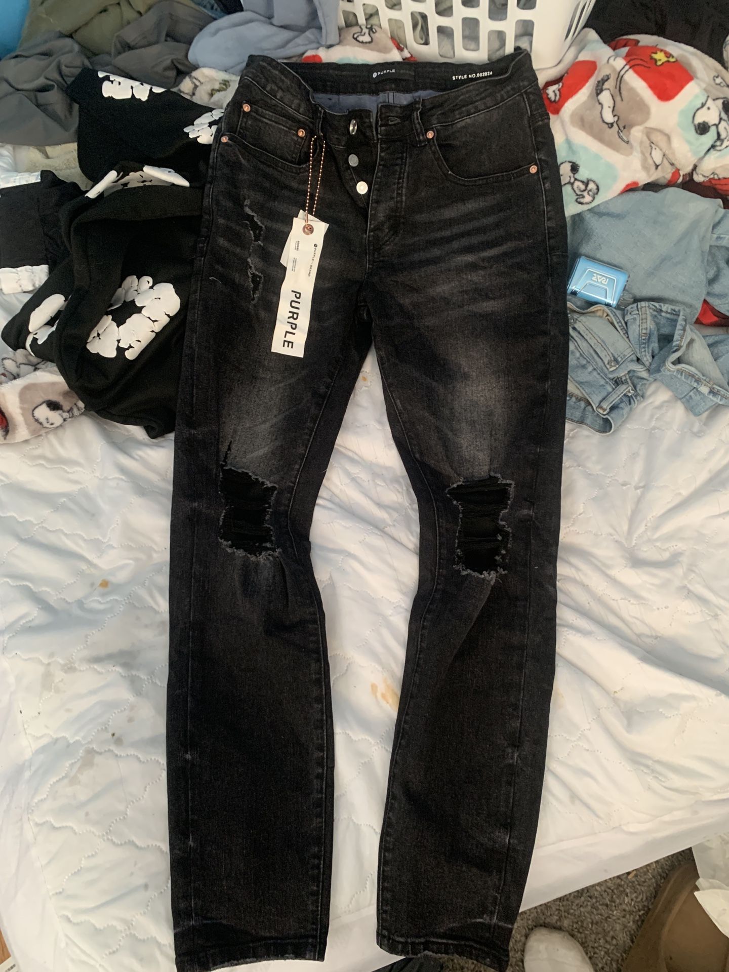 new purple jeans 