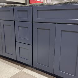 60” Vanity Double Sink & Drawer Combo Cabinet (Cabinet Only)  White - Gray - Navy Blue In flat box. Optional assembly, countertop, installation and ot