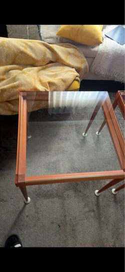 Glass top table set