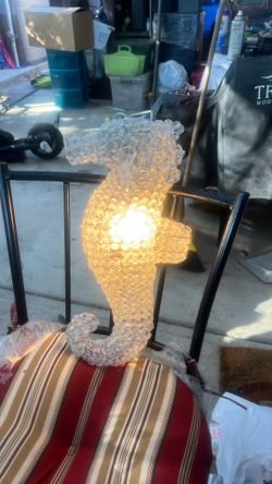 Sea horse lamp. Hand made vintage