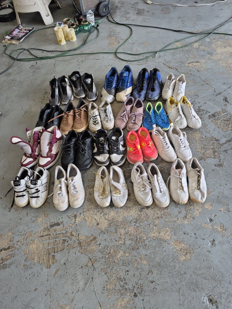 Big Lot Of Sporting Shoes Jordan Nike Fils